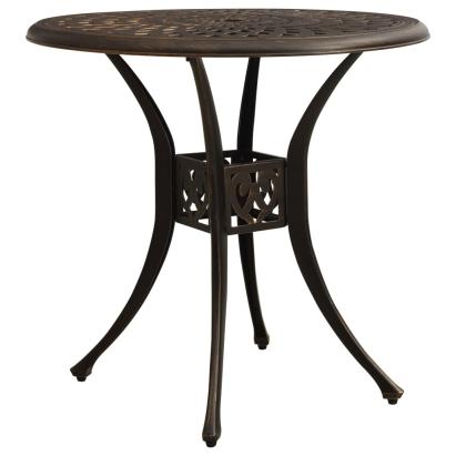 Masă pentru grădină, bronz, 78x78x72 cm, aluminiu turnat GartenMobel Dekor