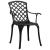 Set mobilier bistro, 3 piese, negru, aluminiu turnat GartenMobel Dekor