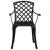 Set mobilier bistro, 3 piese, negru, aluminiu turnat GartenMobel Dekor