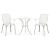 Set mobilier bistro, 3 piese, alb, aluminiu turnat GartenMobel Dekor