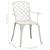 Set mobilier bistro, 3 piese, alb, aluminiu turnat GartenMobel Dekor