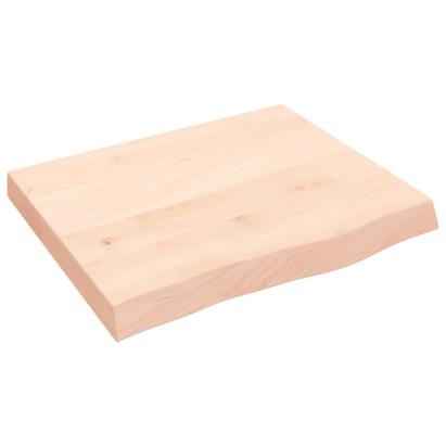 Blat de masă, 60x50x(2-6) cm, lemn masiv de stejar netratat GartenMobel Dekor