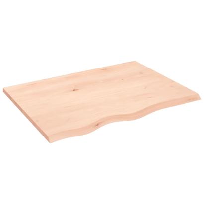 Blat de masă, 80x60x2 cm, lemn masiv de stejar netratat GartenMobel Dekor