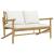 Set mobilier de grădină, cu perne alb crem, 3 piese, bambus GartenMobel Dekor