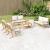 Set mobilier de grădină cu perne alb crem, 2 piese, bambus GartenMobel Dekor