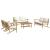 Set mobilier de grădină cu perne alb crem, 2 piese, bambus GartenMobel Dekor