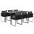 Set de servit masa pentru grădină, 7 piese, negru  GartenMobel Dekor
