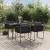 Set de servit masa pentru grădină, 5 piese, negru  GartenMobel Dekor