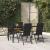 Set mobilier de grădină, 5 piese, negru și maro, poliratan GartenMobel Dekor