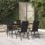 Set mobilier de grădină, 5 piese, negru și maro, poliratan GartenMobel Dekor