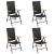 Set mobilier de grădină, 5 piese, negru și maro, poliratan GartenMobel Dekor
