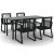 Set mobilier de grădină, 5 piese, negru, ratan PVC GartenMobel Dekor