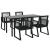 Set mobilier de grădină, 5 piese, negru, ratan PVC GartenMobel Dekor