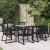 Set mobilier de grădină, 7 piese, negru, ratan PVC GartenMobel Dekor