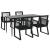 Set mobilier de grădină, 5 piese, negru, ratan PVC GartenMobel Dekor