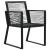 Set mobilier de grădină, 5 piese, negru, ratan PVC GartenMobel Dekor