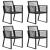 Set mobilier de grădină, 5 piese, negru, ratan PVC GartenMobel Dekor