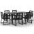 Set mobilier de grădină, 7 piese, negru, ratan PVC GartenMobel Dekor