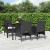 Set de masă pentru grădină, 5 piese, cu perne, negru GartenMobel Dekor