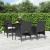 Set de masă pentru grădină, 5 piese, cu perne, negru GartenMobel Dekor