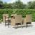Set de masă pentru grădină, 5 piese, cu perne, bej și negru GartenMobel Dekor
