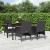 Set de masă pentru grădină, 5 piese, cu perne, negru GartenMobel Dekor