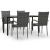 Set mobilier de grădină, 5 piese, gri, poliratan GartenMobel Dekor