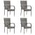 Set mobilier de grădină, 5 piese, gri, poliratan GartenMobel Dekor