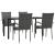 Set mobilier de grădină, 5 piese, gri, poliratan GartenMobel Dekor