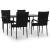 Set mobilier de grădină, 5 piese, negru, poliratan GartenMobel Dekor