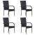 Set mobilier de grădină, 5 piese, negru, poliratan GartenMobel Dekor