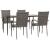 Set mobilier de grădină, 5 piese, gri, poliratan GartenMobel Dekor