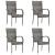 Set mobilier de grădină, 5 piese, gri, poliratan GartenMobel Dekor