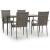 Set mobilier de grădină, 5 piese, gri, poliratan GartenMobel Dekor