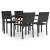 Set mobilier de grădină, 5 piese, negru, poliratan GartenMobel Dekor