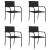 Set mobilier de grădină, 5 piese, negru, poliratan GartenMobel Dekor