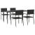 Set mobilier de grădină, 5 piese, negru, poliratan GartenMobel Dekor