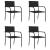 Set mobilier de grădină, 5 piese, negru, poliratan GartenMobel Dekor