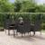 Set mobilier de grădină cu perne, 5 piese, negru, poliratan GartenMobel Dekor
