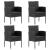 Set mobilier de grădină cu perne, 5 piese, negru, poliratan GartenMobel Dekor
