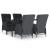 Set mobilier de grădină, 5 piese, gri închis, poliratan GartenMobel Dekor