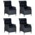 Set mobilier de grădină, 5 piese, gri închis, poliratan GartenMobel Dekor