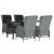 Set mobilier de grădină, 5 piese, gri deschis, poliratan GartenMobel Dekor