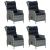 Set mobilier de grădină, 5 piese, gri deschis, poliratan GartenMobel Dekor