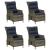Set mobilier de grădină, 5 piese, maro, poliratan GartenMobel Dekor