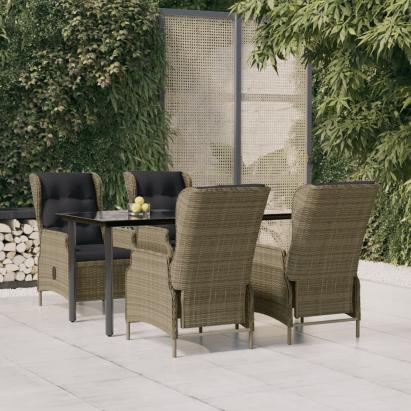 Set mobilier de grădină, 5 piese, maro, poliratan GartenMobel Dekor