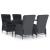 Set mobilier de grădină, 5 piese, gri închis, poliratan GartenMobel Dekor