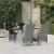 Set mobilier de grădină, 5 piese, gri deschis, poliratan GartenMobel Dekor