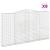 Coșuri gabion arcuite, 9 buc, 400x30x220/240cm, fier galvanizat GartenMobel Dekor