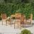 Set de sufragerie de grădină, lemn masiv de tec, 5 piese GartenMobel Dekor